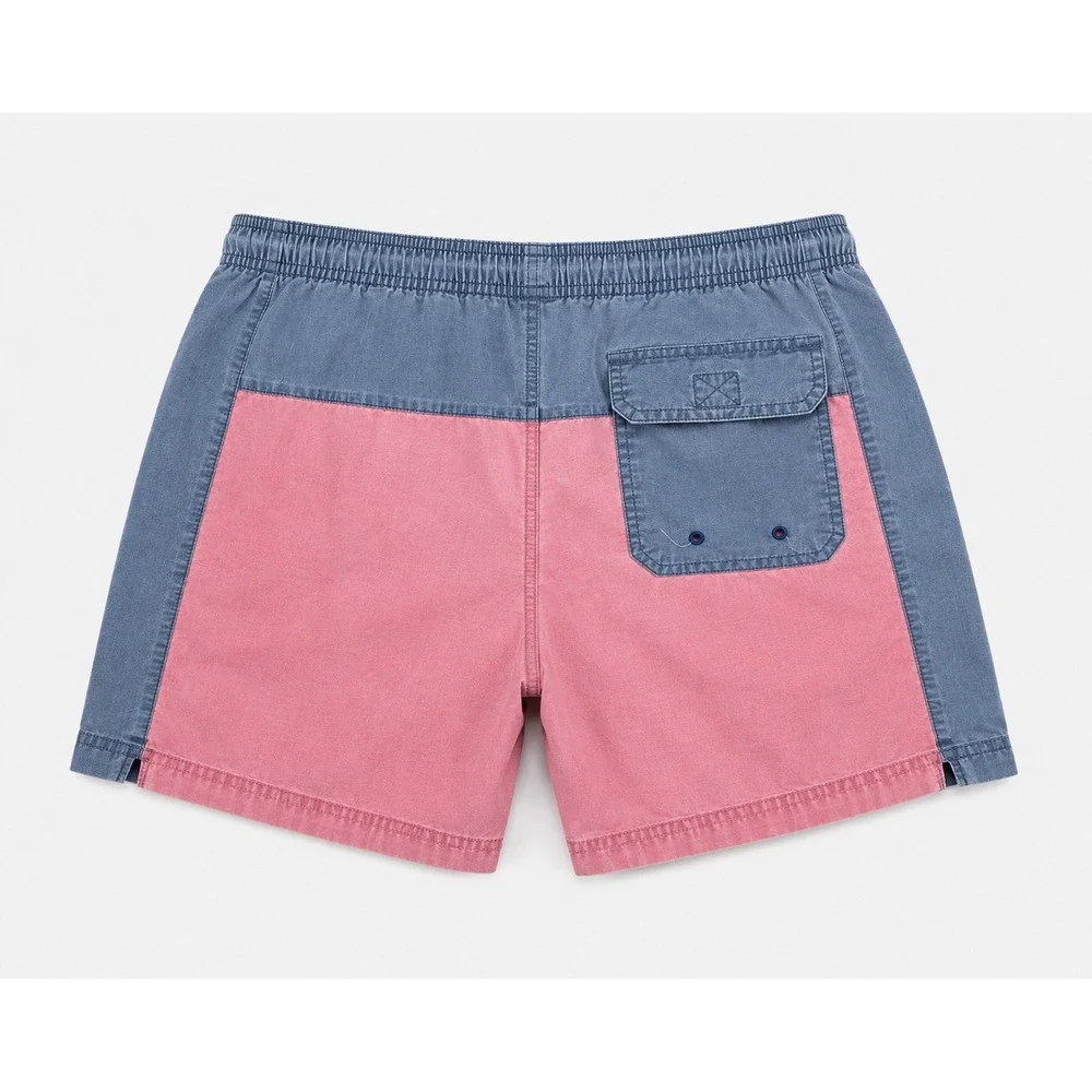 Vineyard Vines Swim Trunks Men Small Pink Blue Colorblock 1M001301 Chappy Shorts